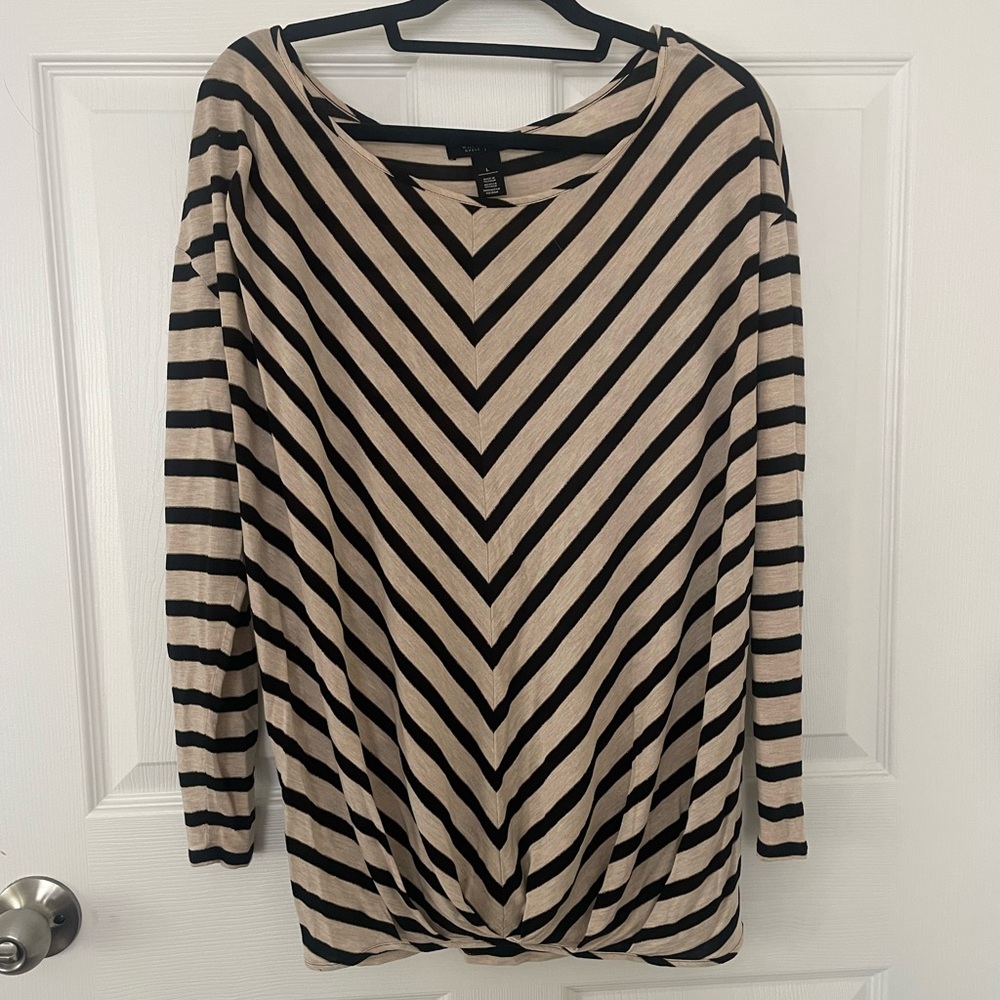 Striped Black and Tan Top